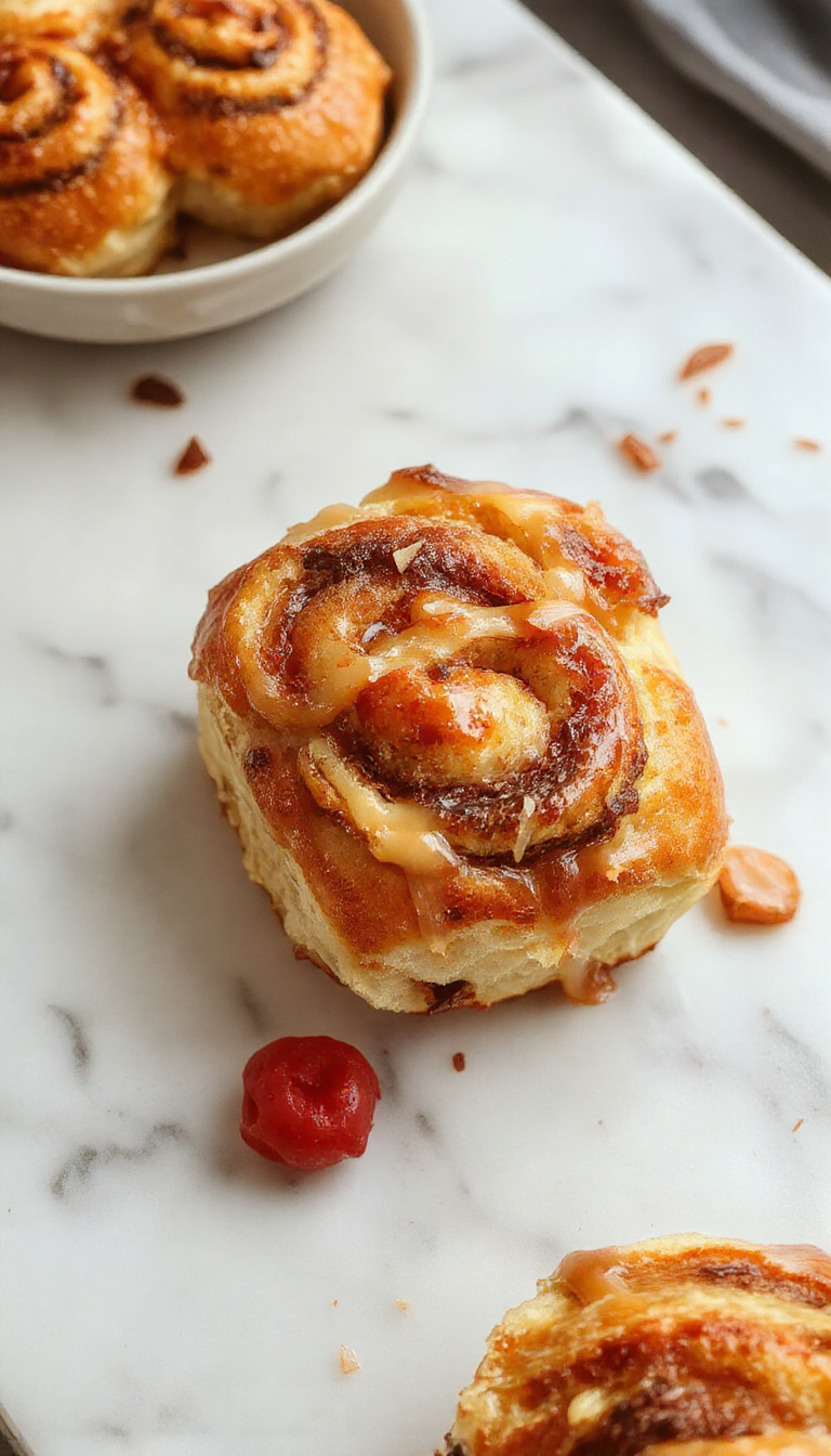 A warm, freshly baked Golden Morning Roll on a rustic wooden table, with a golden crust and soft interior showing