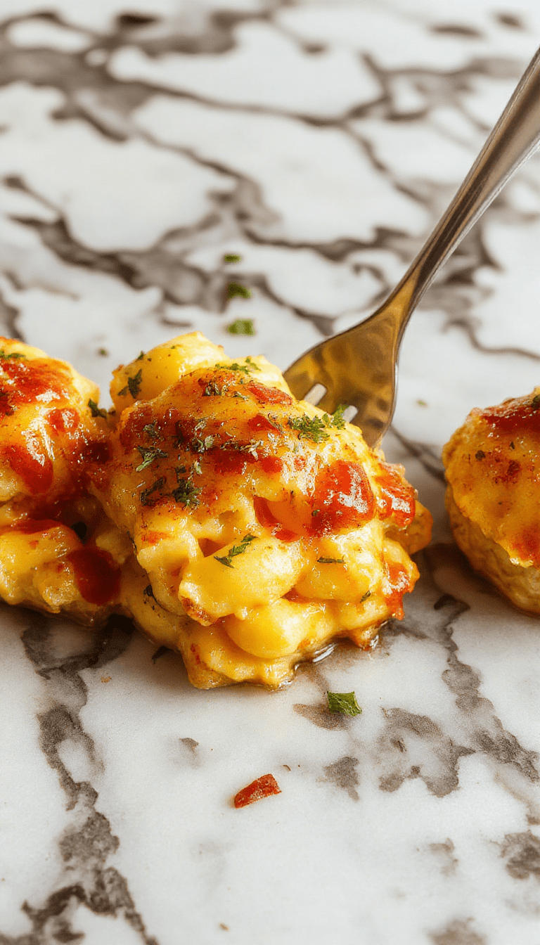 A creamy bowl of no-roux, no-egg mac and cheese with golden melted cheese topping, served in a rustic bowl on a wooden table, garnished with chopped parsley.