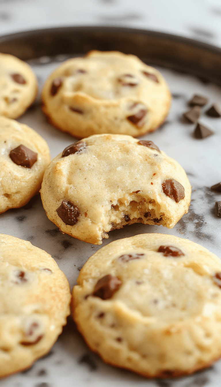 A close-up of golden-brown German butter cookies arranged on a white plate, sprinkled with sugar, with a rustic wooden table background, styled simply for a homey feel.