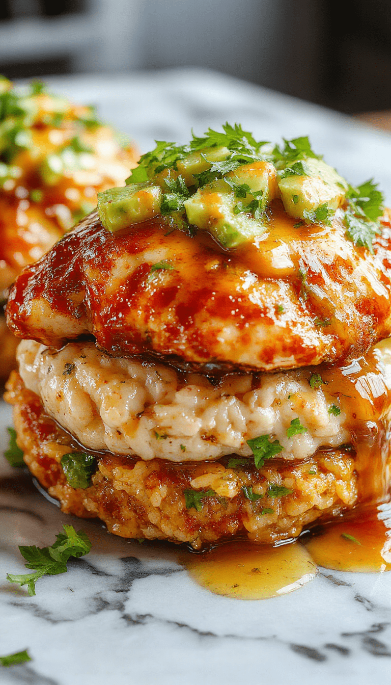 Vibrant plate featuring golden honey lime glazed chicken slices atop fluffy white rice mixed with diced fresh avocado, garnished with lime wedges and cilantro, styled with a modern clean background and natural lighting emphasizing textures and colors.